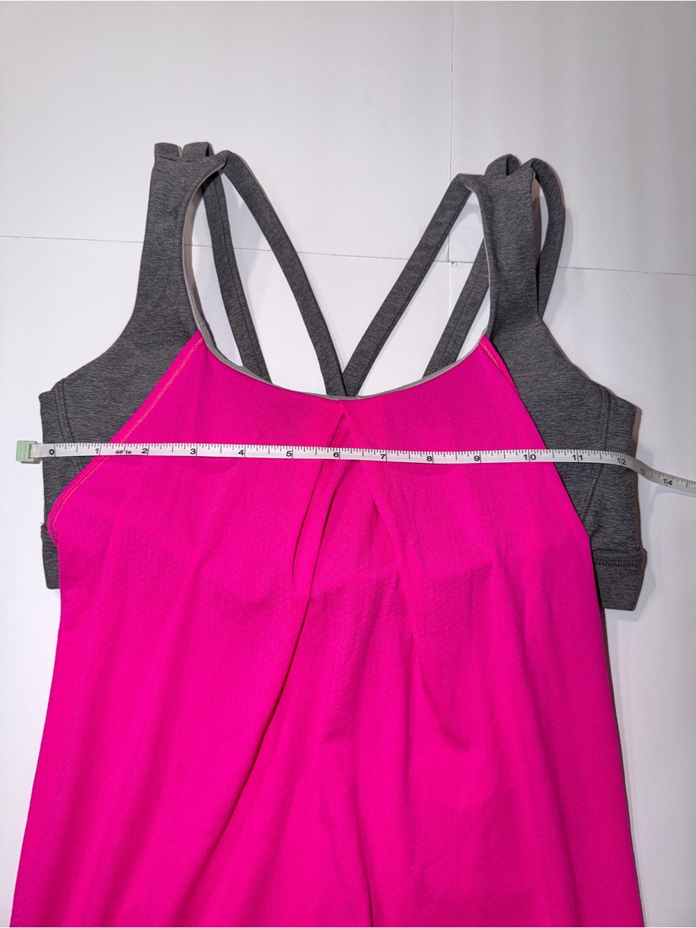 Lululemon Bright Pink Athletic Tank with Grey Strappy Back - Picture 5 of 7